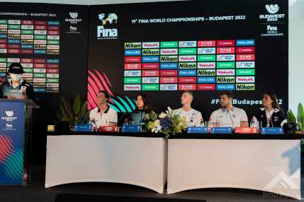 FINA 2022 vizes világbajnokság nemzetközi sajtótájékoztató KLAC3675